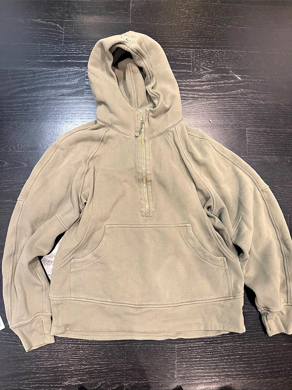 lululemon Scuba Oversized Half-Zip Long Hoodie Half-Zip Hoodie in Khaki Green XS